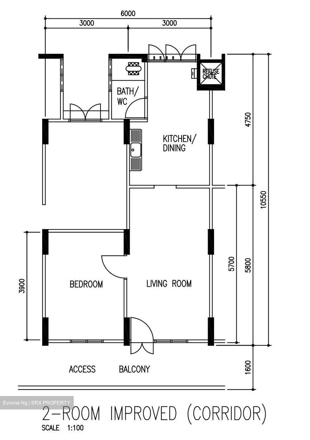 Blk 805 King George's Avenue (Kallang/Whampoa), HDB 2 Rooms #618501611